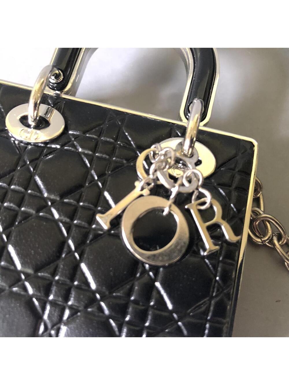 Dior Lady Dior Mini Bag Keychain with Makeup Compact - Picture 5 of 7